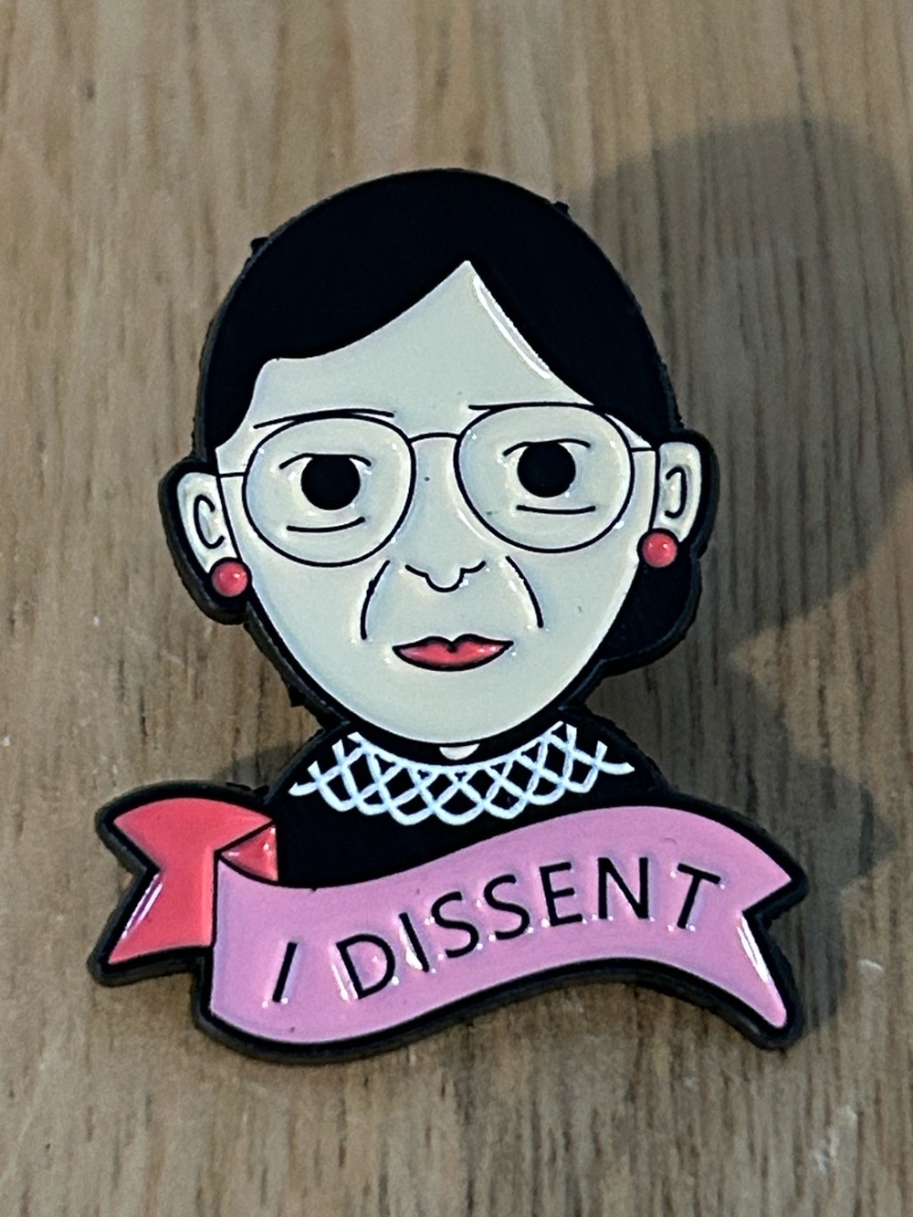 Ruth Bader Ginsburg pin NEW I dissent Pinback RBG Supreme Court justice